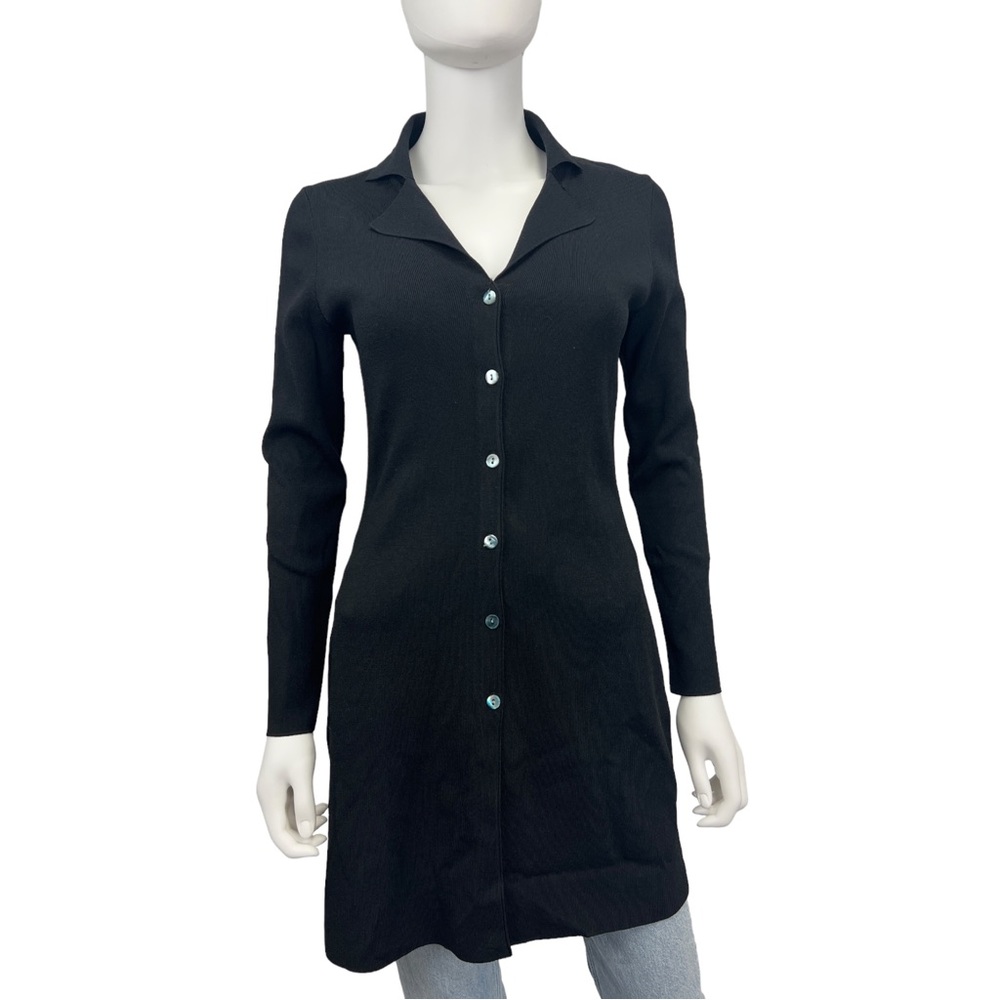 SHUSHU Black Sweater Knit Cardigan